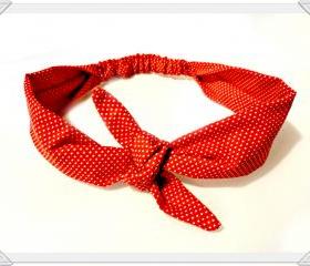 Bow Tie Head Scarf Retro Tie Housewife Headband Boho Vintage Hairband Headscarves