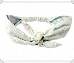 Daisy Rockabilly Tie Head Scarf Vintage Style Retro Bow Tie Headband